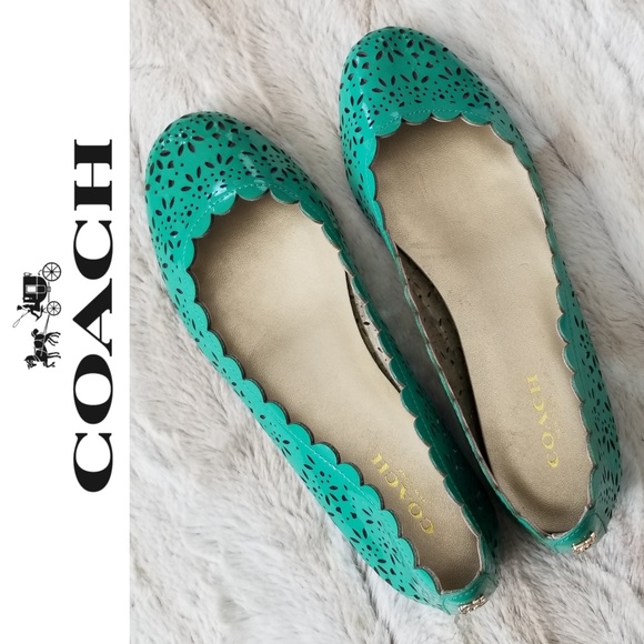 Coach Shoes - SALE! Coach Patent Leather Flats Sz 5
